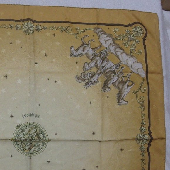 HERMES Silk Scarf Cosmos Jacquard Weave Stars 90cm - Picture 4 of 10